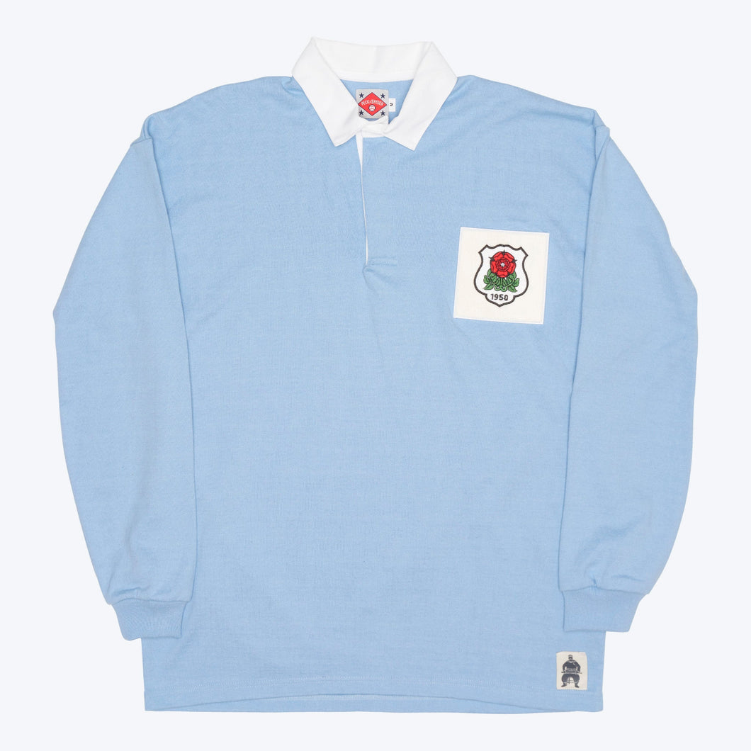English Rose Rugby Shirt - Sky Blue